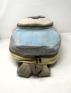 Large All Natural Pure Hemp Multi Pockets Laptop Backpack - Elephant Design