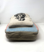 Large All Natural Pure Hemp Multi Pockets Laptop Backpack - Elephant Design