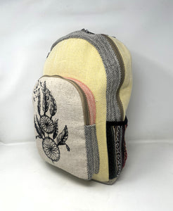 All Natural Pure Hemp Handmade Multi Pocket Large Laptop Backpack