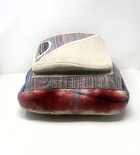 Great for on the Go! Pure Hemp Stripe Handmade Hemp Backpack with Laptop Sleeve
