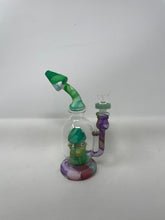 8" Silicone and Glass Rig Cool Colors Design with bowl
