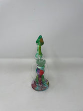 8" Silicone and Glass Rig Cool Colors Design with bowl