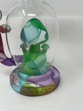8" Silicone and Glass Rig Cool Colors Design with bowl