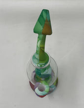 8" Silicone and Glass Rig Cool Colors Design with bowl