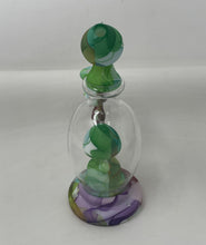 8" Silicone and Glass Rig Cool Colors Design with bowl