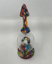 8" Silicone and Glass Rig Cartoon Design  with bowl