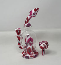 Lips Design 8" Silicone and Glass Rig with Silicone 9 hole Glass bowl