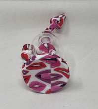 Lips Design 8" Silicone and Glass Rig with Silicone 9 hole Glass bowl