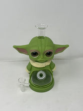 Collectible Adorable Baby Thick Silicone and Glass Yoda Bong with Bowl