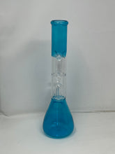 Cool Blue Glass 12” Bong w/ Double Perc, Ice Catcher, & Downstem Slide
