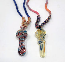 Unisex Hemp Necklace with Functional Glass Hand Pipe (2 Pack)