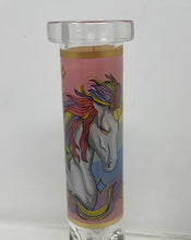 Beautiful Colorful Unicorn Design 10" Thick Glass Beaker bong
