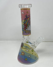 Beautiful Colorful Unicorn Design 10" Thick Glass Beaker bong
