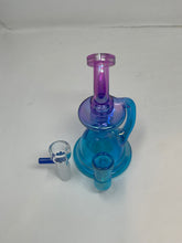 Beautiful Iridescent Light Blue and Pink 5" Thick Glass Bong