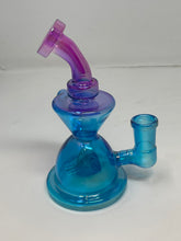 Beautiful Iridescent Light Blue and Pink 5" Thick Glass Bong