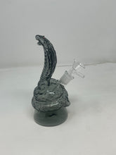 6" Thick Glass Bong Cobra Snake Design Downstem with Bowl attached