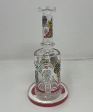 7" Thick Glass Bong with Shower Perc Sponge Cartoon Design