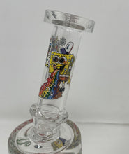 7" Thick Glass Bong with Shower Perc Sponge Cartoon Design