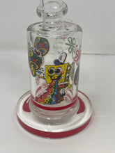 7" Thick Glass Bong with Shower Perc Sponge Cartoon Design