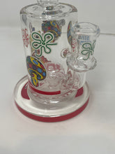 7" Thick Glass Bong with Shower Perc Sponge Cartoon Design
