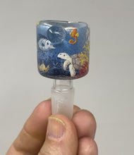 7" Thick Glass Bong with Shower Perc Sponge Cartoon Design