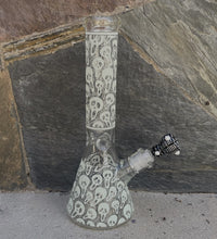 13" Collectible Heavy Beaker Bong and Glows in the Dark/Skulls 14mm Slide Bowls - BOO!