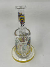 7" Thick Glass Bong with Shower Perc Sponge Cartoon Design