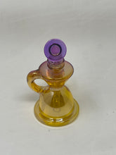 Beautiful Iridescent Purple and  Gold 5" Thick Glass Bong