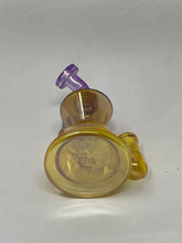 Beautiful Iridescent Purple and  Gold 5" Thick Glass Bong