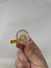 Beautiful Iridescent Purple and  Gold 5" Thick Glass Bong