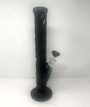 Thick Forest Green Twisted Glass 16" Straight Bong