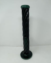 Thick Forest Green Twisted Glass 16" Straight Bong