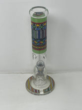 10" Thick Glass Straight Bong with Beautiful Mandala myriad design