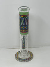 10" Thick Glass Straight Bong with Beautiful Mandala myriad design