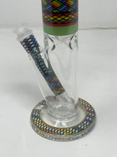10" Thick Glass Straight Bong with Beautiful Mandala myriad design