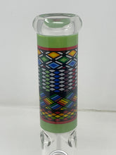 10" Thick Glass Straight Bong with Beautiful Mandala myriad design