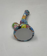 7" Silicone Detachable Unbreakable Beaker Bong Graphic Design with Bowl