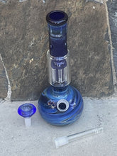Beautiful Thick Glass Globe Base 10.5" Bong 6 Arm Tree Perc