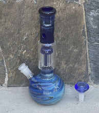Beautiful Thick Glass Globe Base 10.5" Bong 6 Arm Tree Perc