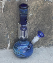 Beautiful Thick Glass Globe Base 10.5" Bong 6 Arm Tree Perc