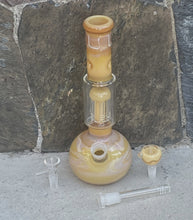 Beautiful Thick Glass Globe Base 10.5" Bong 6 Arm Tree Perc - 2 Bowls