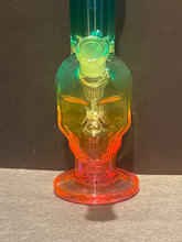 Awesome Tri-Color Thick Glass Water Ring Skull Design