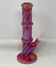Beautiful Ruby Red Dazzling Thick Twisted 12.5" Straight Water Pipe 8 arm tree percolator