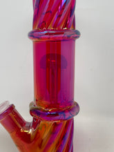 Beautiful Ruby Red Dazzling Thick Twisted 12.5" Straight Water Pipe 8 arm tree percolator