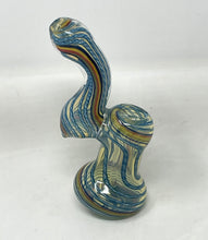 Cool swirl colors 6.5" Thick Glass Bubbler