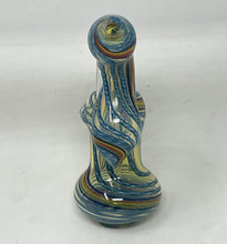 Cool swirl colors 6.5" Thick Glass Bubbler