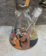 Collectible 14" Thick Heavy Glass Beaker Bong Scooby Doo Design