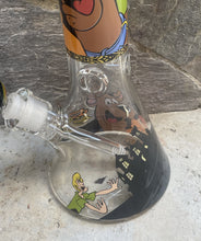 Collectible 14" Thick Heavy Glass Beaker Bong Scooby Doo Design