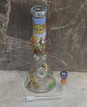 Collectible 14" Thick Heavy Glass Beaker Bong Scooby Doo Design