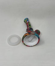 7" Silicone Detachable Unbreakable Beaker Bong Graphic Design with Bowl
